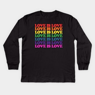 Love is Love rainbow Kids Long Sleeve T-Shirt